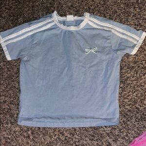 Blue Kids Shirt with White Accents